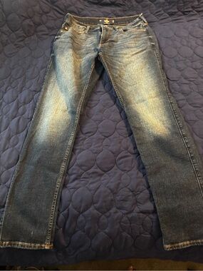 Hollister Men's Faded Blue Straight Jeans